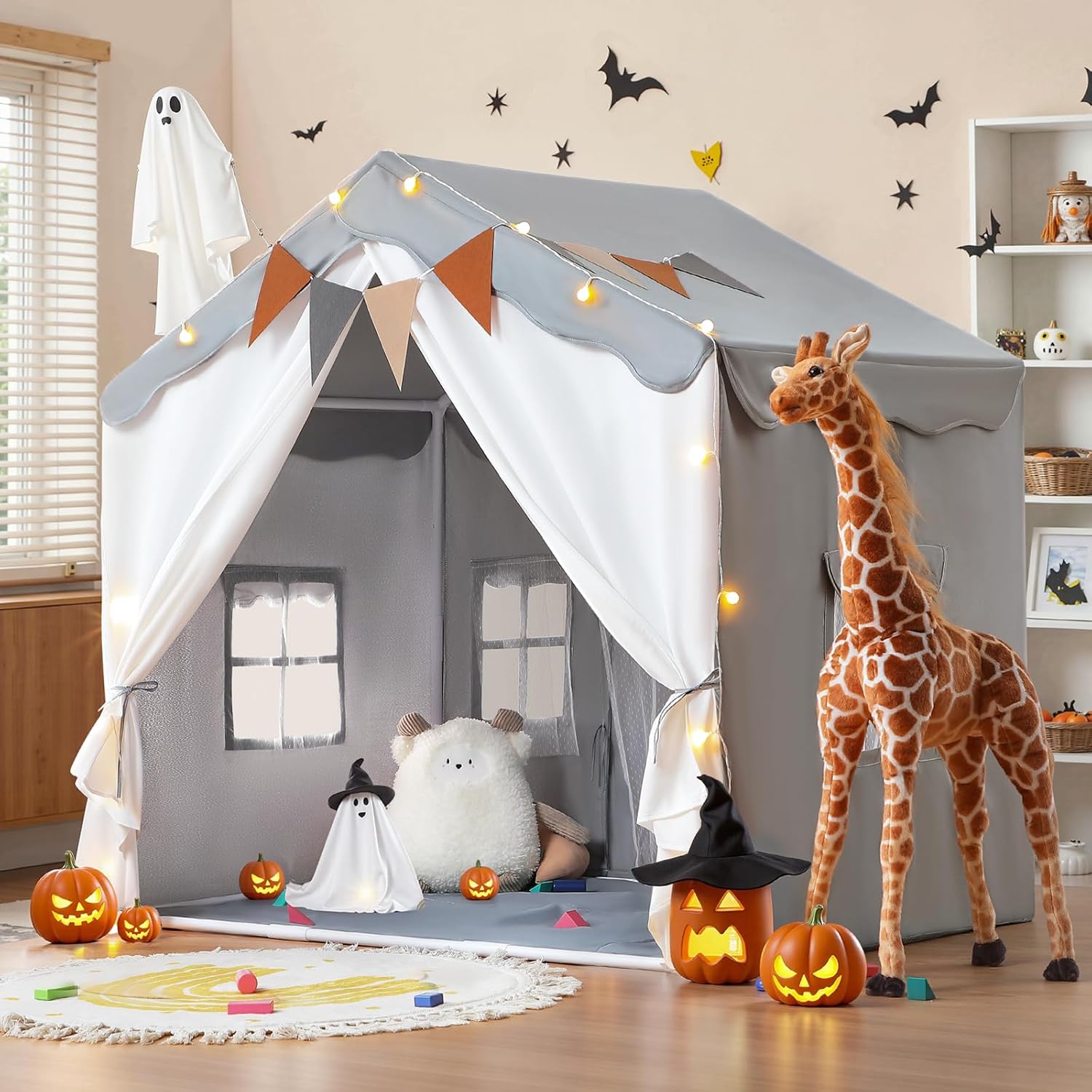 Tente Cabane Enfant “Maison de Rêve” – Intérieur & Extérieur