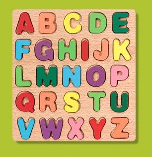 Puzzle en bois pour enfants -  Chiffres , Alphabet ou formes géométriques
