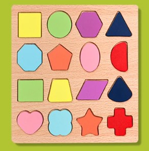Puzzle en bois pour enfants -  Chiffres , Alphabet ou formes géométriques